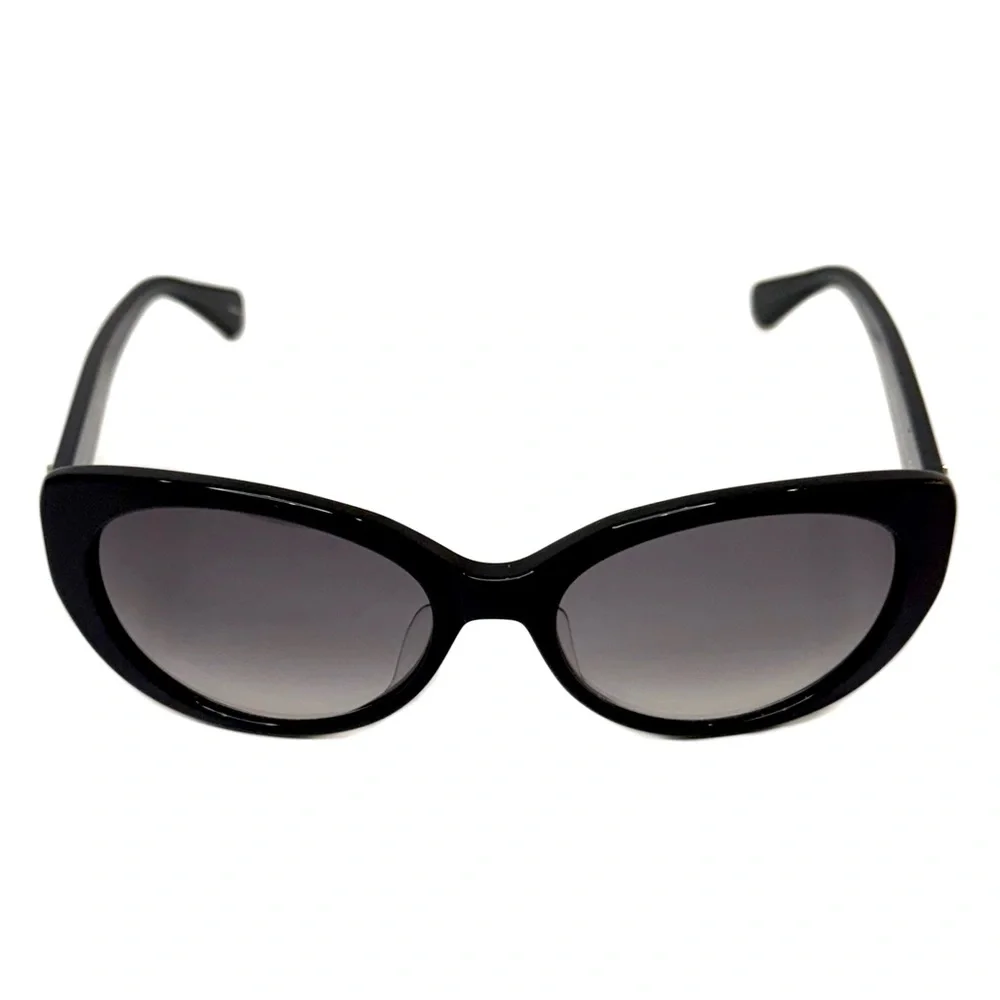 KATE SPADE NEW YORK Black Everett Round Cat Eye Sunglasses NWT